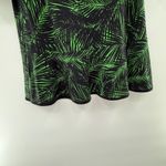 Michael Kors Michael  Green Palm Leaf Print Shift Dress Size M Bell Sleeve Photo 3