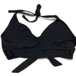 Kona Sol Tie Front Halter Bralette Bikini Top Black NWOT S Photo 2