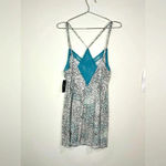 Vince Camuto 🆕  Blue Lace Animal Print Chemise Photo 6