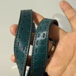 Fossil Sedona Saddle Leather Green Crossbody Handbag Purse‎ Vintage 13x7” O Blue Photo 4