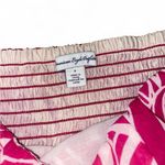 American Eagle  2010s pink and white leaf print strapless mini dress Photo 3