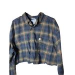 Carhartt  Relaxed Fit Plaid Cropped Long Sleeve Button Down Shirt‎ Size XL Photo 1