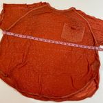 We The Free  Burnt Orange Sheer Linen Pocket Tee Size M Photo 5
