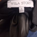 Willa story Eloise Sweater With Faux Leather Sleeves Black Photo 2