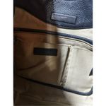 Antonio Melani  black leather medium size shoulder bag purse floral stitching pat Photo 4