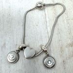 Pandora Authentic 3 charm “travel” themed sterling silver bracelet Photo 3