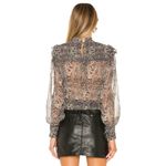 Free People Roma grey snakeskin blouse Photo 2