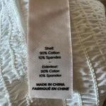 Cinq à Sept CINQ a SEPT White Smocked Ellis Blouse Puff Sleeve Blouse Top Size XL Photo 3