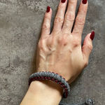 Handmade Paracord Bracelet NEW Unisex Maroon Silver Black  USA Photo 0
