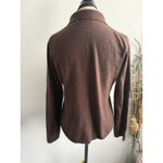 Cashmere Blend Polo Sweater Brown Long Sleeve V Neck Button Womens large Photo 2