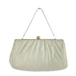 Vintage Etra Clutch Purse Ivory Leather Mid Century Retroglam 60s Mod Retro Photo 1