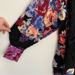 Free People  Button Tunic Dress "Brunch a Bunch" Mixed Media Floral Photo 5