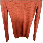 Peter Millar  Golf Full Zip Cable Knit Jacket Peach Orange Size Medium 100% Wool Photo 2