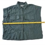 Madewell Womens Flap-Pocket Button Up Linen Shirt S Distant Mineral Quiet Luxury Photo 6