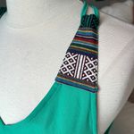 YA Los Angeles  Silk Tank Womens Large Top Needlepoint Open Back Flowy Photo 3