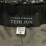 Rickie Freeman Teri Jon Women’s Size 4 Gray Blue Tweed Wool Blend Boucle Jacket Black Photo 5