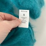 Dixie Teal Kid Mohair Mock Turtleneck Short Sleeve Knit Sweater S Blue Photo 7