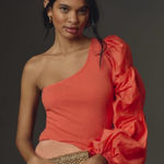 Sunday in Brooklyn Anthropologie  Drama Sleeve One-Shoulder Top Photo 0
