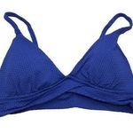 Aerie Womens Triangle Textured Bikini Top Removable Cups Blue Size M Size M Photo 0