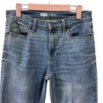 Old Navy Seam Back The Power Blue Jean Perfect Straight Raw Hem Ankle Womens 8 Photo 2