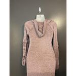 Love New York Hoodie Dress Womens Small Pink Brooklyn Athletics NYC Lace Up Photo 6