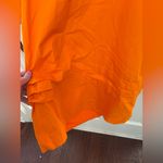 Maude Vivante Orange Thea Cotton Poplin Dress Size Large Photo 6