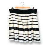 Anthropologie NWT Maeve  Womens Size L Striped Sequin Skirt Holiday‎ Party Glam Photo 1