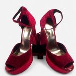 Kurt Geiger London Red Suede Platform Heels – EU 40.5 (US 9.5–10) Photo 0