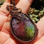 Rainbow Solar Quartz Copper Wired Pendant Photo 5