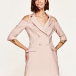 ZARA  Cold Shoulder Openings Pearl Buttons Blazer Dress Pink Size M NEW Photo 5