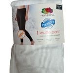 Fruit of the Loom Womens XXXL (22) Eversoft Waffle Thermal Bottoms Pant White Photo 9