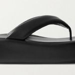 Balenciaga Padded Rise Platform Leather Thong Sandals in Black, Size 41 $695 Photo 1