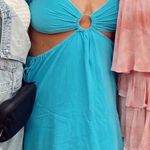 Sky to Moon Blue boutique dress with cut outs Photo 0