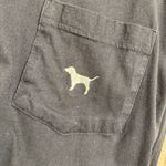 PINK - Victoria's Secret  Black Silver Dog Sequin Bling Campus Top Large Photo 2