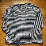 Michael Michael Kors black and white striped quarter zip top size 1X Photo 2