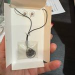 Elegant Green Heart Pendant Necklace w earrings Photo 4