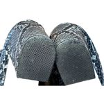 Steve Madden Subtle Snake Print Ankle Boots Sz 6.5 Grey Black Block Heeled Photo 10