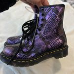 Dr. Martens Dr. Martins 1460 Snake Print Emboss Leather Lace Up Boots Women’s 5 New Photo 4