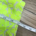 J.Crew Neon Bright Yellow Floral Embroidered Lined Short Mini Skirt size… Photo 72