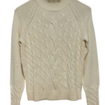 Belford Women’s Cable Knit Mock Neck Winter White Sweater Size Small NWT Photo 0