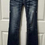 Big star 1186  Sweet Flare Jeans 25L Ultra low rise whiskering stretch western Photo 0