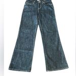 Cache  Bootcut Jeans Dark wash Mid rise Gold Accents Womens 6 Y2K Stretchy Photo 0