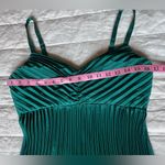 Boston Proper Emerald Green Pleated Liquid Shine Babydoll Maxi Dress Formal - 8 Photo 8