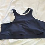 NWOT Navy Blue Sports Bra with White Trim WITH PADDING Size 3X Photo 0