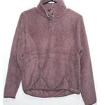 Eddie Bauer Womens Purple Fleece Polyester Snap Pullover Sweatshirt Jacket Small Photo 0