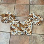 J.Crew Puff-sleeve Organic Cotton Cropped Top Photo 3