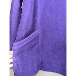 Avenue NWT  Purple Collared Quarter Zip Pullover Pockets Fleece Size 14/16 Photo 1