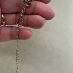 White House | Black Market WHBM “L” dangle rhinestone gold colored choker . Photo 4