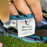 Mermaid Maternity Tankini Swimsuit Top Size Medium USA Peacock Purple Blue Photo 5