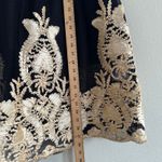 Eye Candy Black & Gold Midi Skirt Mesh Overlay Cocktail Party Gala Size Small Photo 9